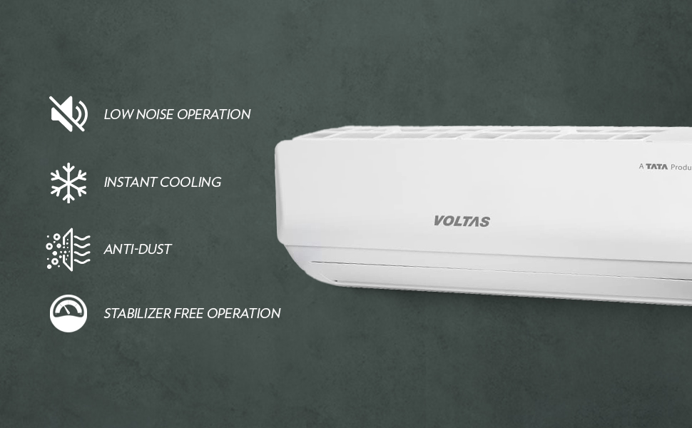 Voltas Maha Adjustable 5 in 1 Split 1.5 Ton 3 Star Inverter AC 100 Copper Anti Dust Filter